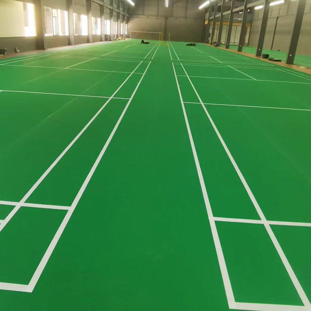 Suelo de bádminton de PVC de 6,0 mm con textura de arena cristalina TC-DXSJS60