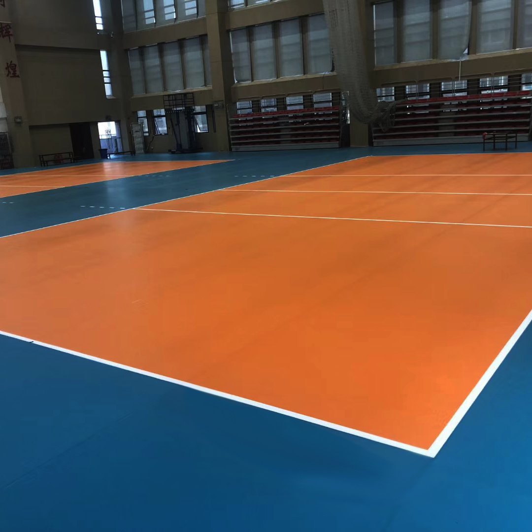 Suelo de voleibol de PVC de 4,5 mm con diseño de piedras preciosas TC-DXBS45