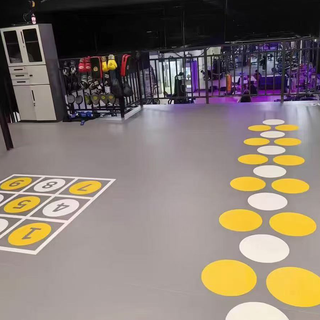 Suelo de PVC personalizado para gimnasio