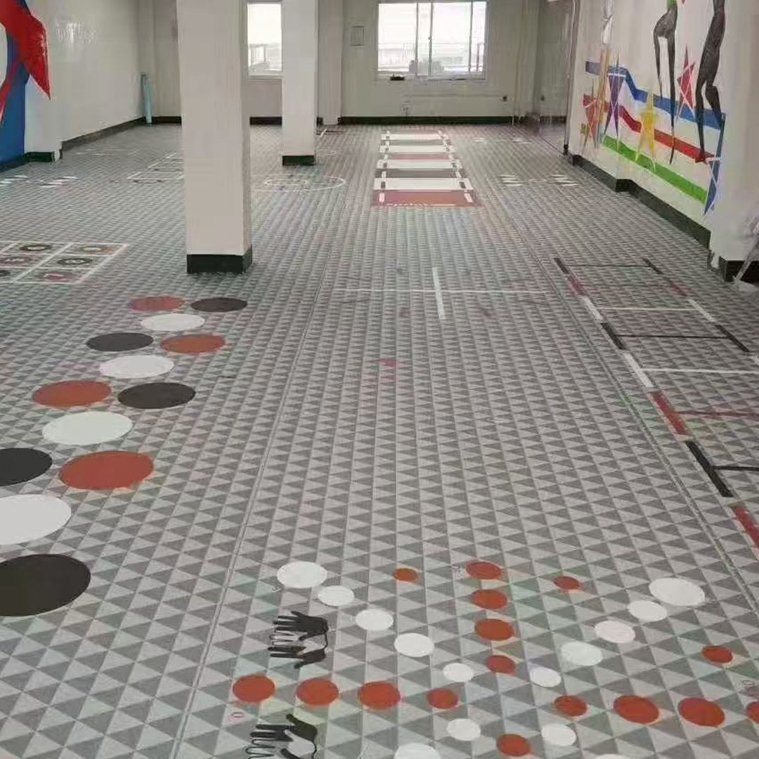 Suelo de PVC personalizado para gimnasio