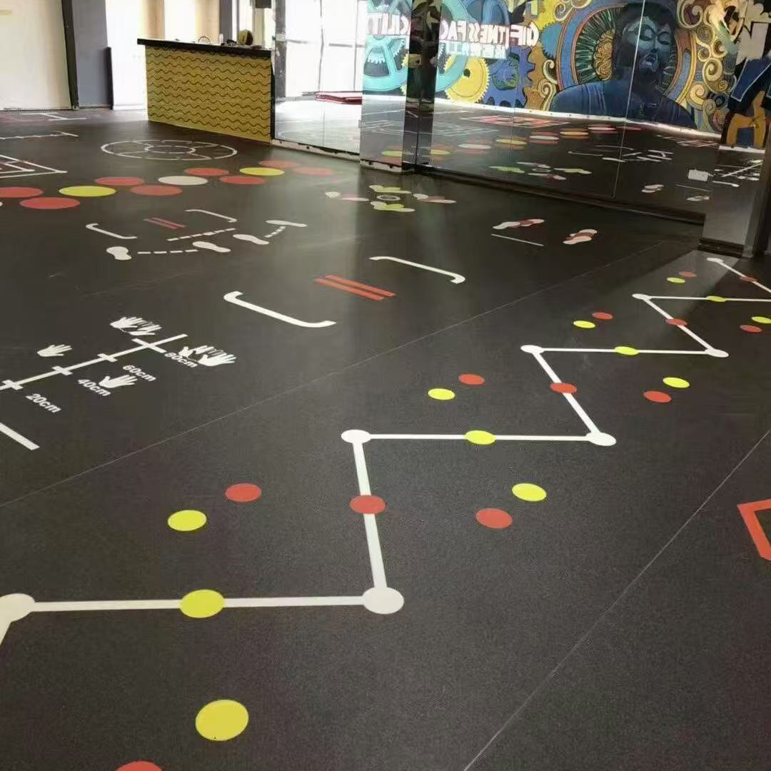 Suelo de PVC personalizado para gimnasio