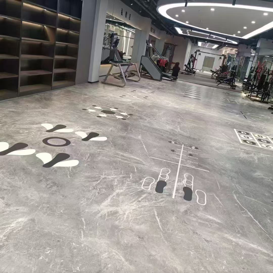 Suelo de PVC personalizado para gimnasio