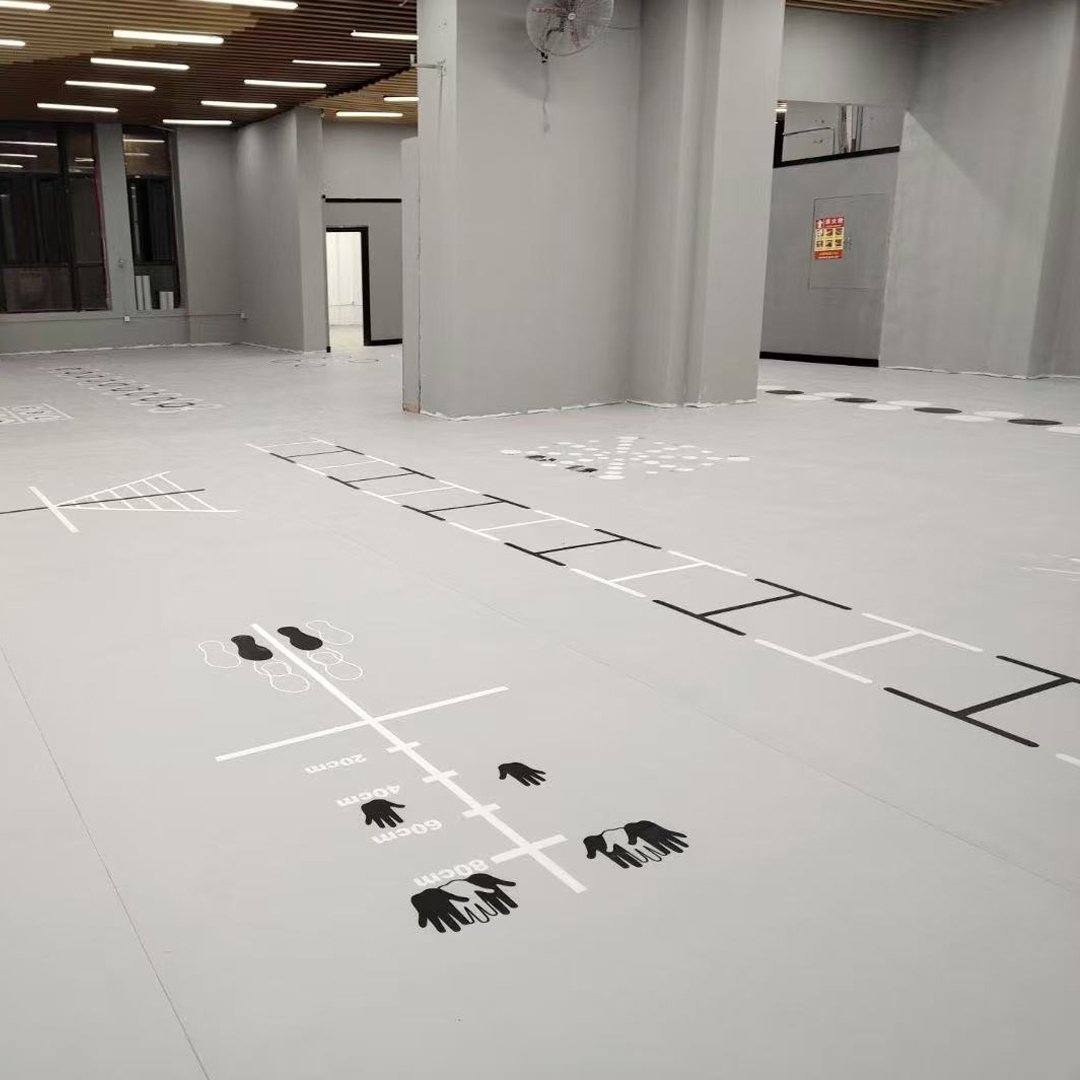 Suelo de PVC personalizado para gimnasio