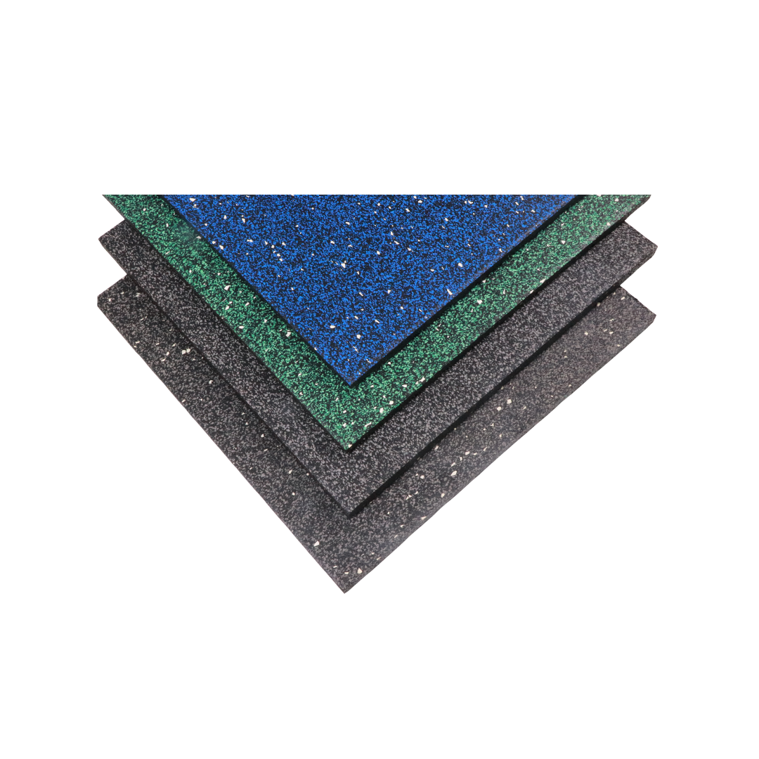 Baldosas de suelo de caucho compuesto con punto de color al 70 %