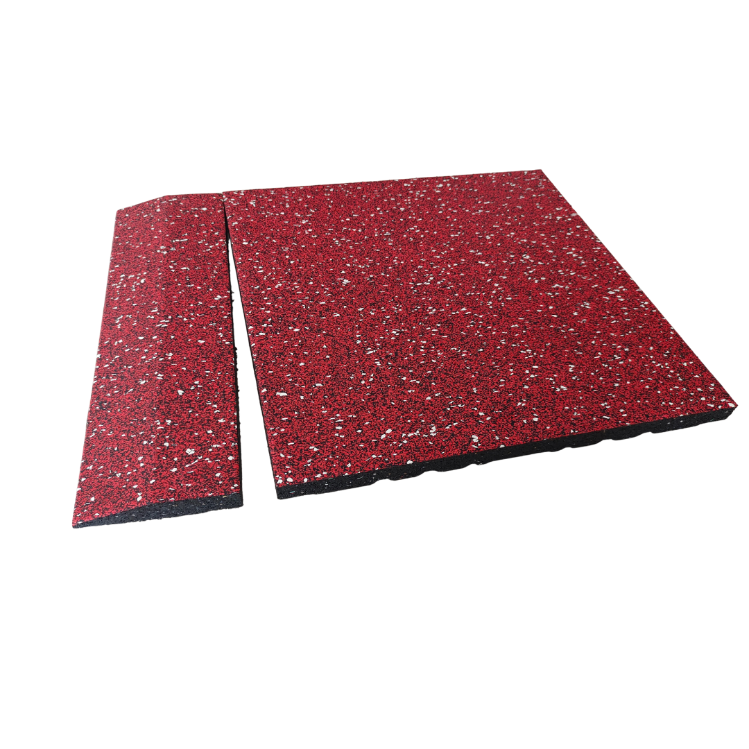 Baldosas de suelo de caucho compuesto con punto de color al 70 %