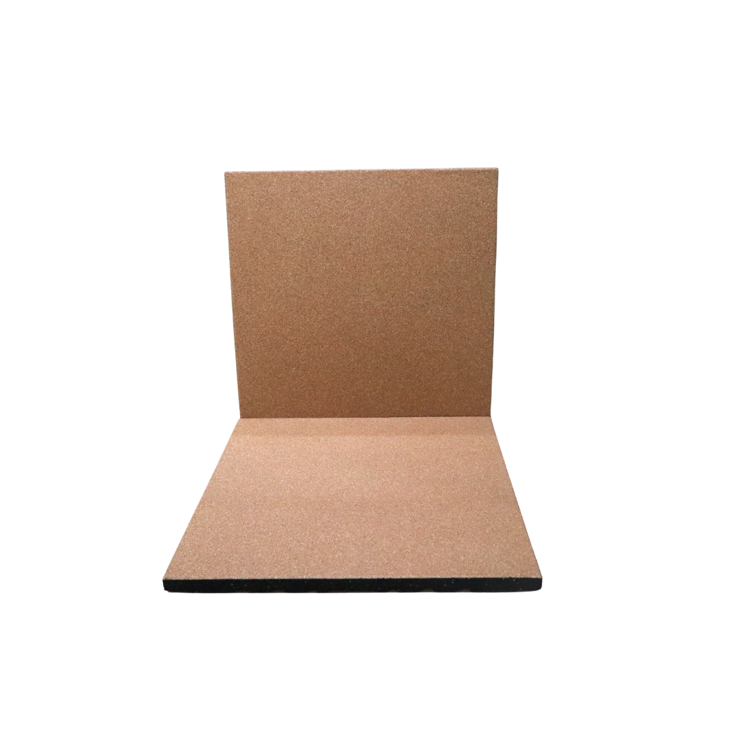 Baldosas de suelo de caucho compuesto con veta de madera y puntos de color 100 %